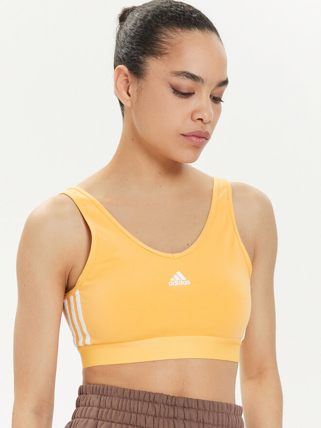 adidas adidas Felső Essentials 3-Stripes IR6110 Sárga Slim Fit
