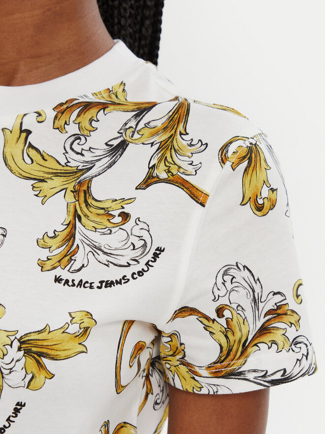 Versace Jeans Couture Versace Jeans Couture Camiseta 78HAH613 Blanco Regular Fit