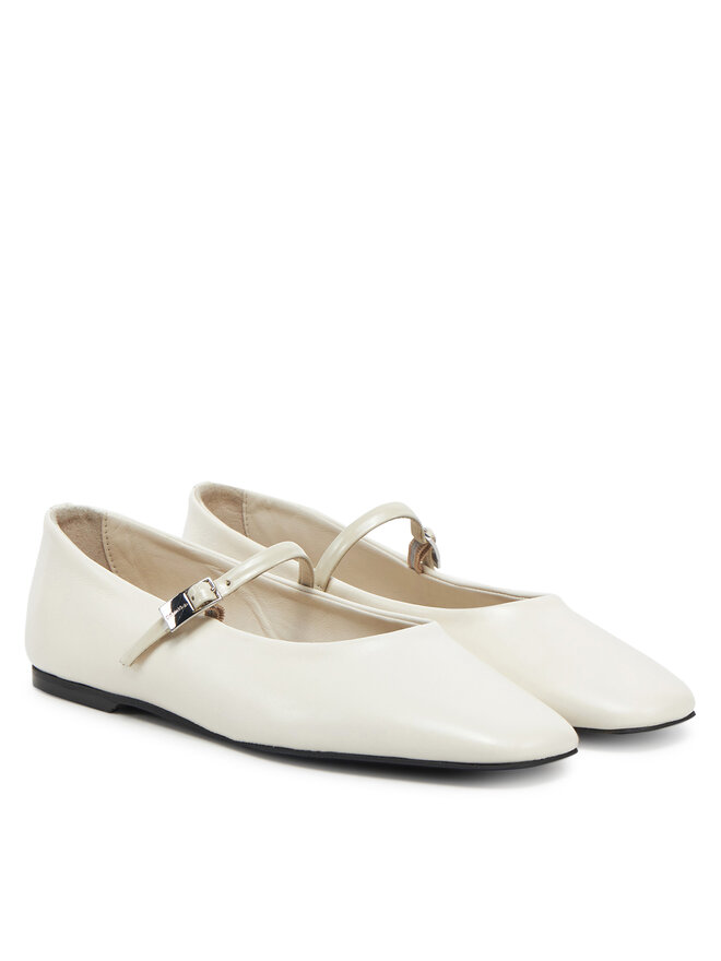 Calvin Klein Baleriny Calvin Klein Ballerina New Buckle - Lth HW0HW02483 Beżowy