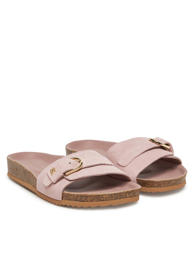 Tommy Hilfiger Papucs Tommy Hilfiger Soft Suede Adjustable Mule FW0FW08809 Rózsaszín