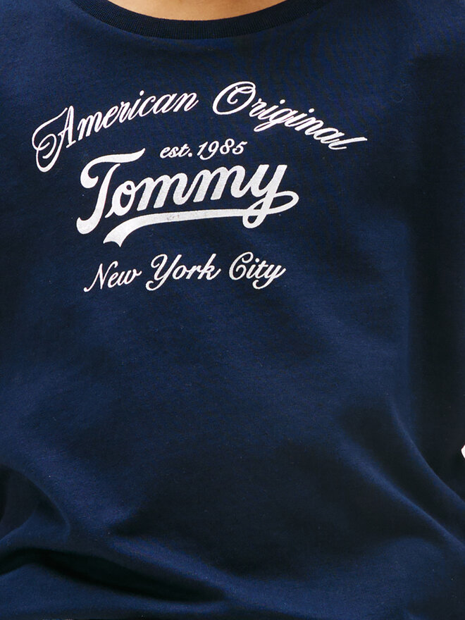 Tommy Hilfiger Tommy Hilfiger Póló Script KG0KG08636 Sötétkék Regular Fit
