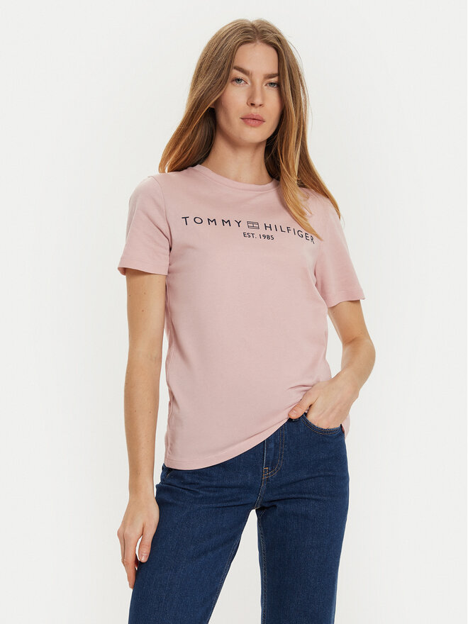 Tommy Hilfiger Tommy Hilfiger Marškinėliai WW0WW40276 Rožinė Regular Fit
