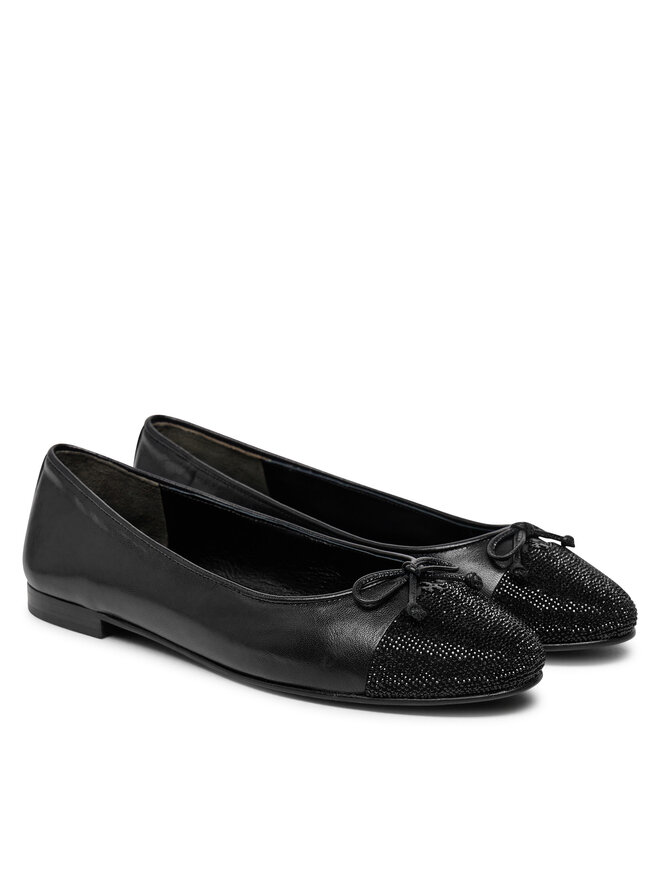 Tory Burch Baleriny Tory Burch Cap-Toe Pave Ballet 166214 Czarny