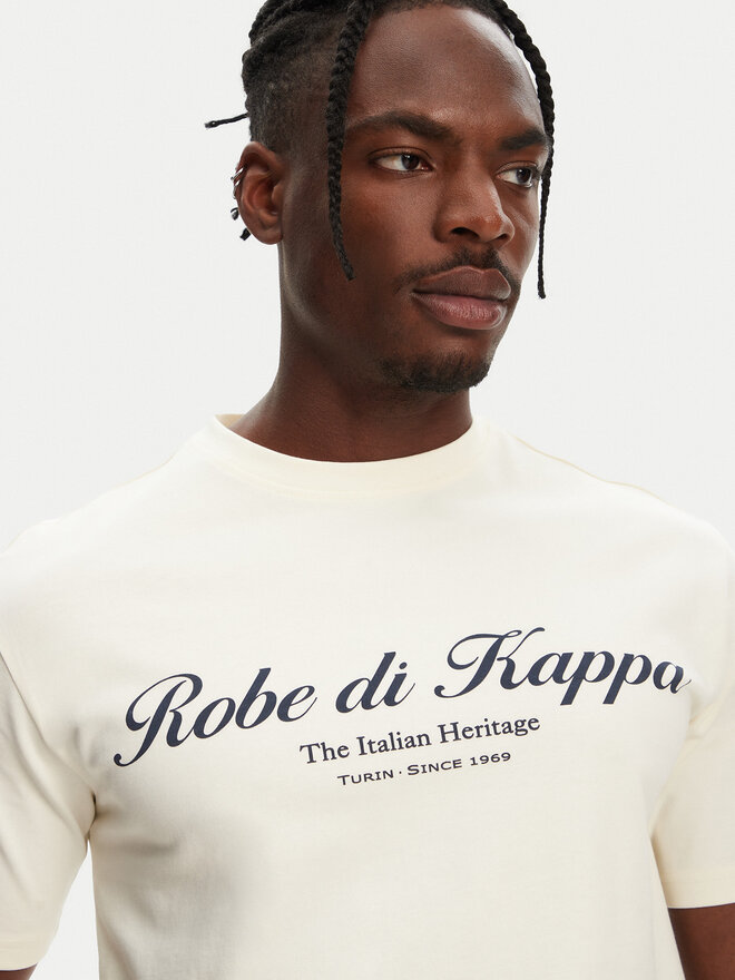 Robe di Kappa Robe di Kappa Póló Robe Giovani Tozeur 61151CW Ekru Regular Fit