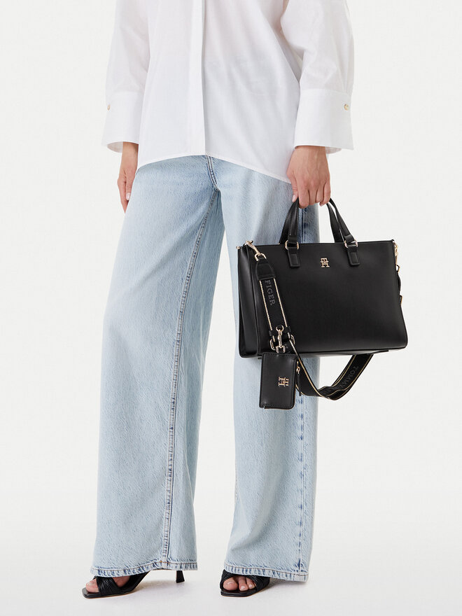 Tommy Hilfiger Kabelka Tommy Hilfiger Th Joy Satchel AW0AW16814 Černá