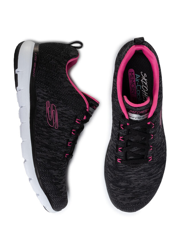 Sneakers Skechers Flex Appeal 3.0 13062 BKHP Nero escarpe