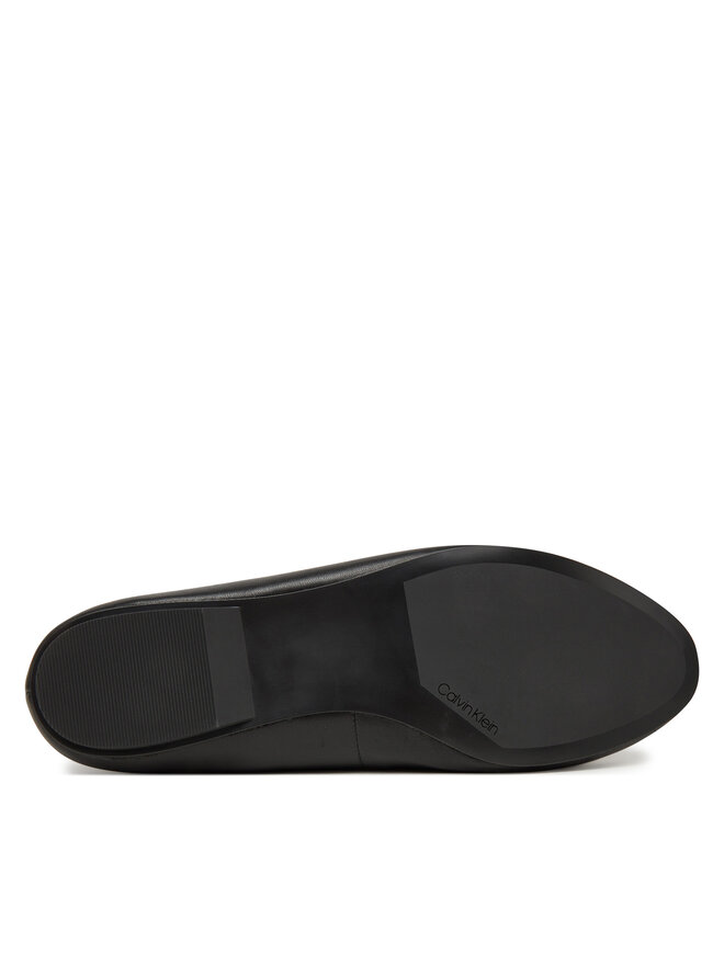 Calvin Klein Baleriny Calvin Klein Flat Mary Jane - Lth HW0HW02341 Czarny