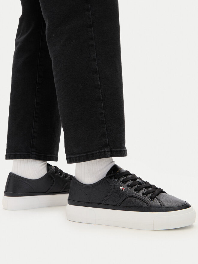 Tommy Hilfiger Sneakers Tommy Hilfiger Platform Vulc Piping Ltr FW0FW09393 Schwarz