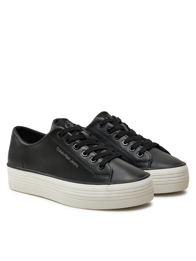Calvin Klein Jeans Sneakers Calvin Klein Jeans Bold Vulc Flatf Low Lth In YW0YW01633 Negru