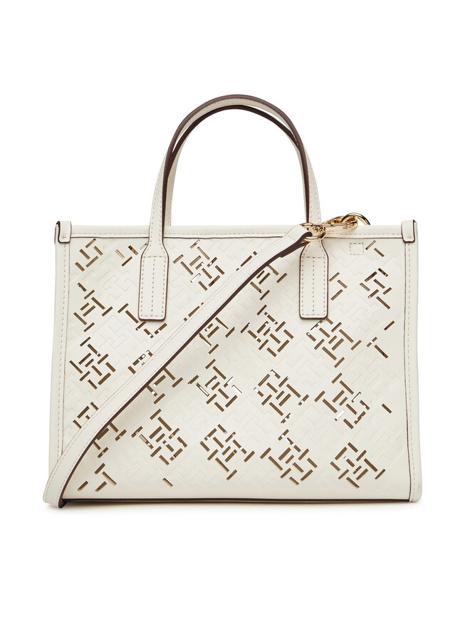 Tommy Hilfiger Handtasche Tommy Hilfiger Th City Mini AW0AW17500 Écru