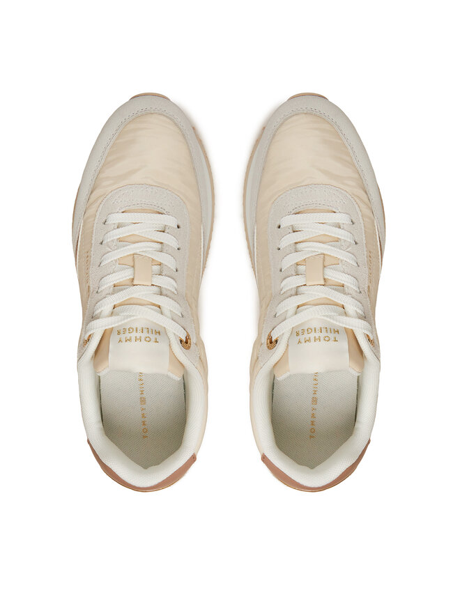 Tommy Hilfiger Sneakers Tommy Hilfiger Essential Runner FW0FW08332 Écru