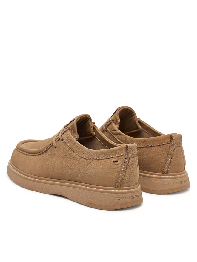 Tommy Hilfiger Halbschuhe Tommy Hilfiger Comfort Nubuck Moc Toe Shoe FM0FM05975 Beige