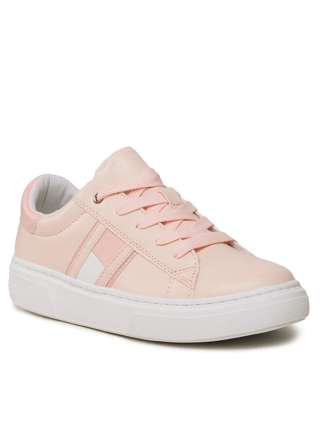 Tommy Hilfiger Αθλητικά Tommy Hilfiger Flag Low Cut Lace-Up Sneaker T3A9-32703-1355 S Ροζ