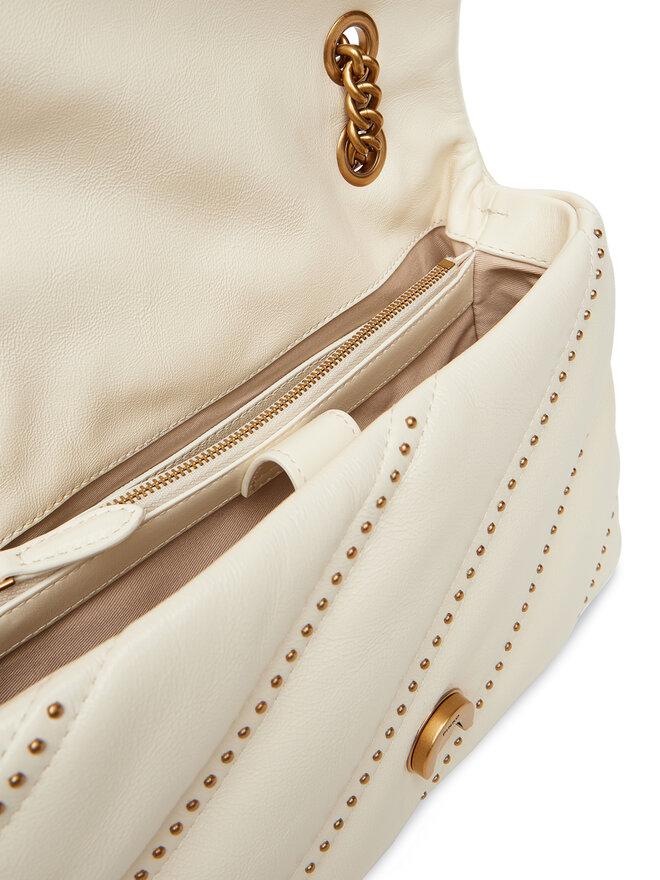 PINKO Handtasche PINKO Love Puff Classic Cl PE 25 PLTT 100038 A26T Écru
