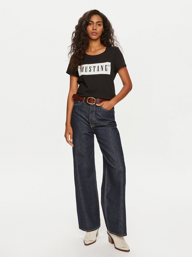 Mustang Mustang T-shirt Alma 1013932 Crna Regular Fit
