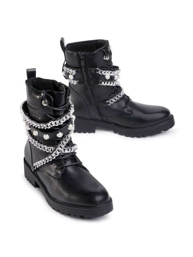DeeZee Schnürstiefeletten DeeZee WS2978-16 Schwarz