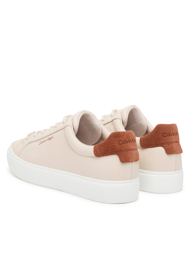 Calvin Klein Снікерcи Calvin Klein Vulc Lace Up Lth W/Sue Bt HW0HW02571 Бежевий