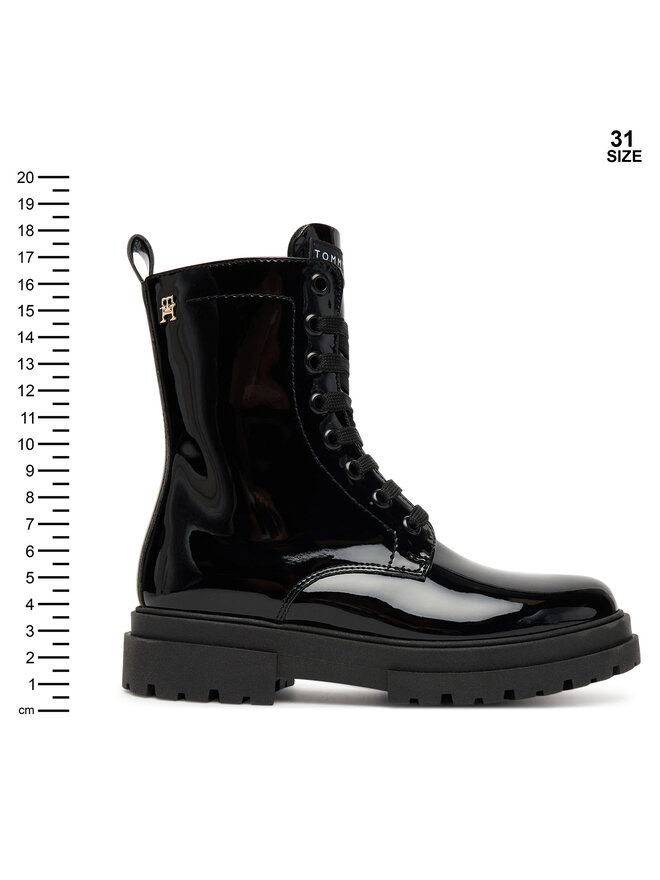 Tommy Hilfiger Schnürstiefeletten Tommy Hilfiger Lace-Up Bootie T4A5-34025-0775 S Schwarz