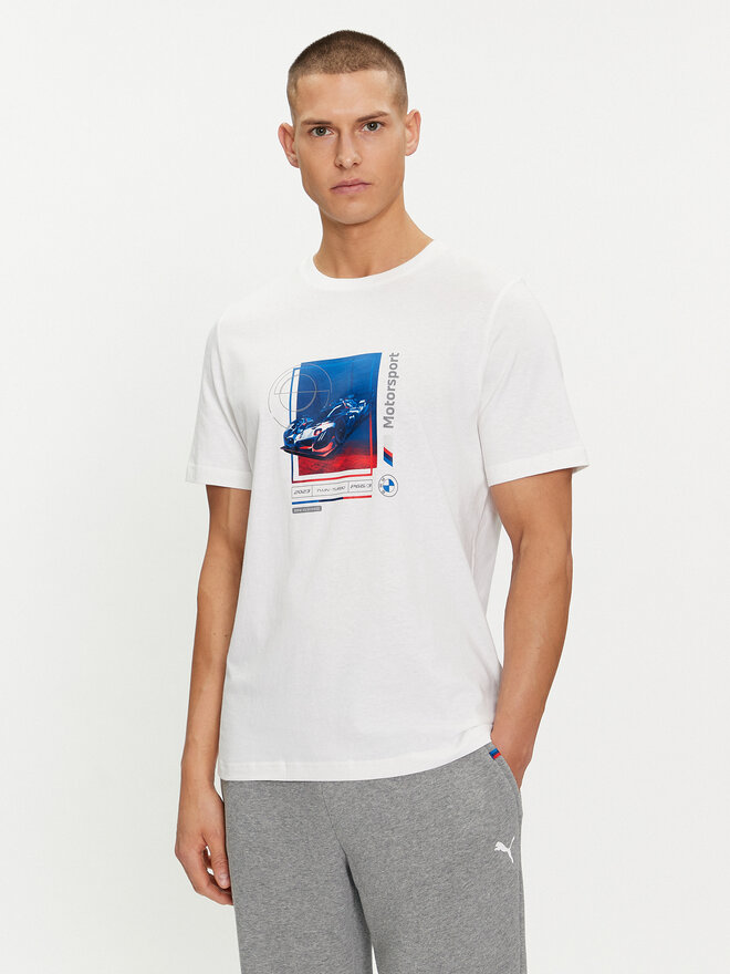 Puma Puma Camiseta BMW MMS Car Graphic 624158 Blanco Regular Fit