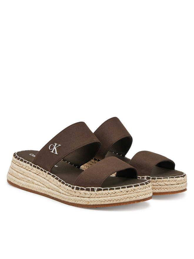 Calvin Klein Jeans Еспадрильї Calvin Klein Jeans Sporty Rope Mg Lth Webbing YW0YW01704 Коричневий