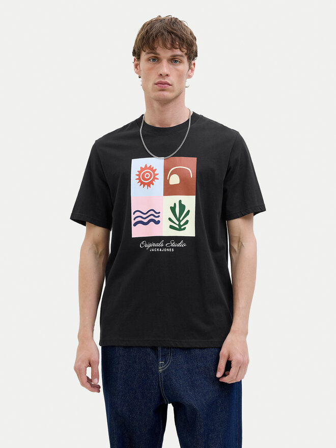 Jack&Jones Jack&Jones Marškinėliai Canggu 12277220 Juoda Regular Fit