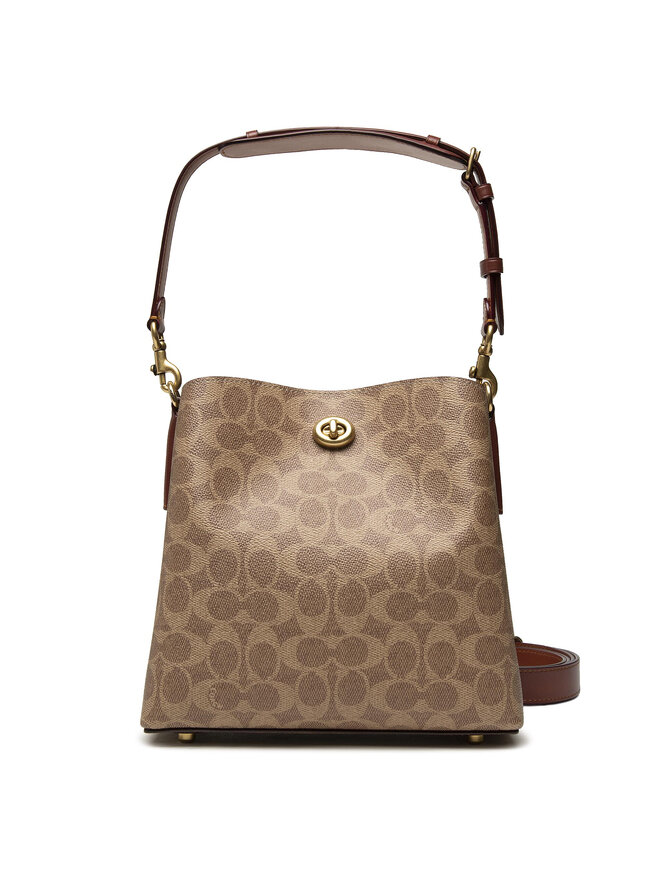 Сумка Coach Cc Sig Wllw Bckt C3890 Коричневий | evzuttya.com.ua