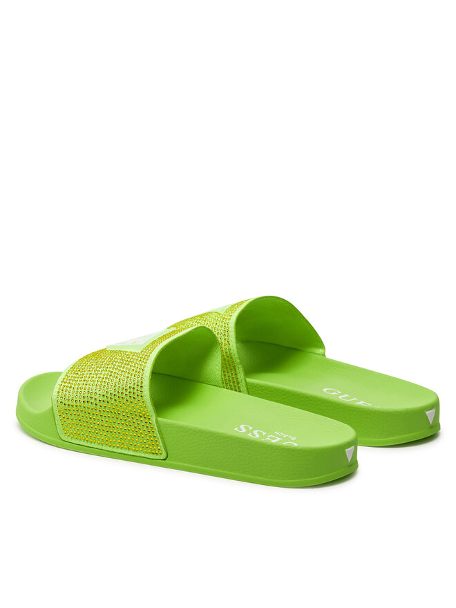 Guess Klapki Guess E4GZ25 BB00F Zielony