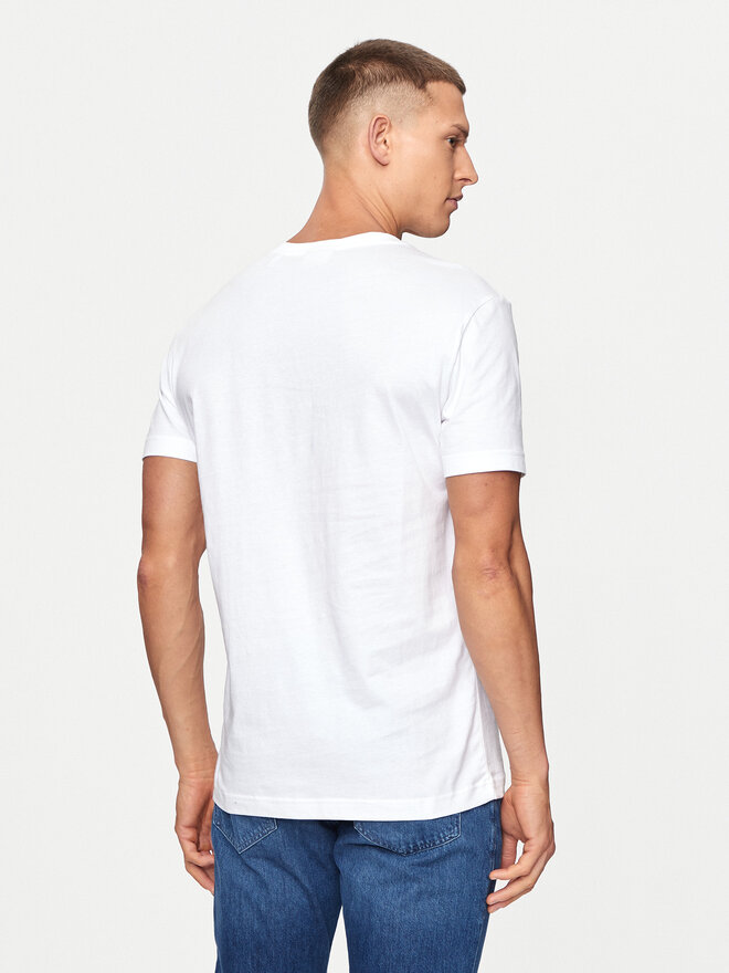 Gant Gant Marškinėliai Shield 2003186 Balta Slim Fit