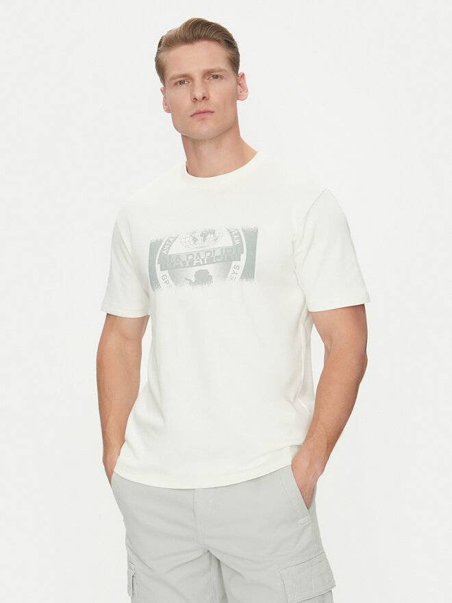 Napapijri Napapijri Camiseta S-Vanni NP0A4IEA Blanco Regular Fit