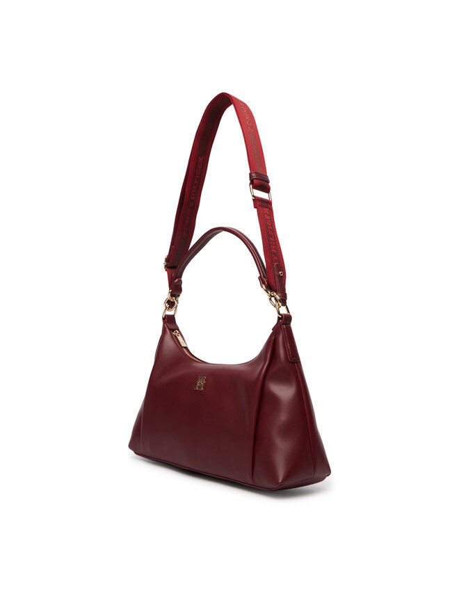 Tommy Hilfiger Handtasche Tommy Hilfiger Th Essential Shoulder Bag AW0AW18374 Dunkelrot