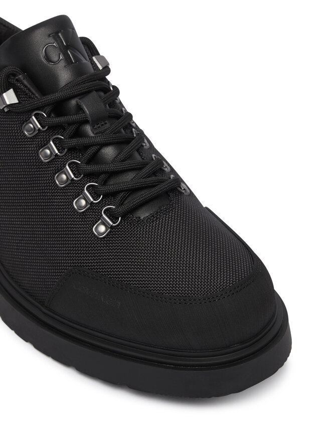 Calvin Klein Halbschuhe Calvin Klein Combat Hiking Shoe Mix Mat Wl HM0HM02248 Schwarz