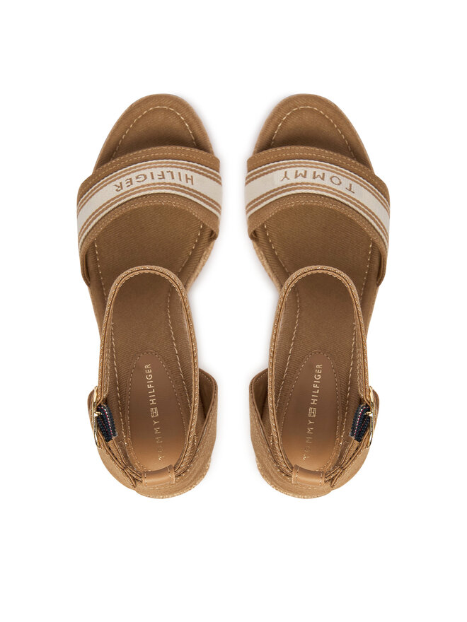 Tommy Hilfiger Espadrilles Tommy Hilfiger High Wedge Espad Webbing FW0FW09342 Beige