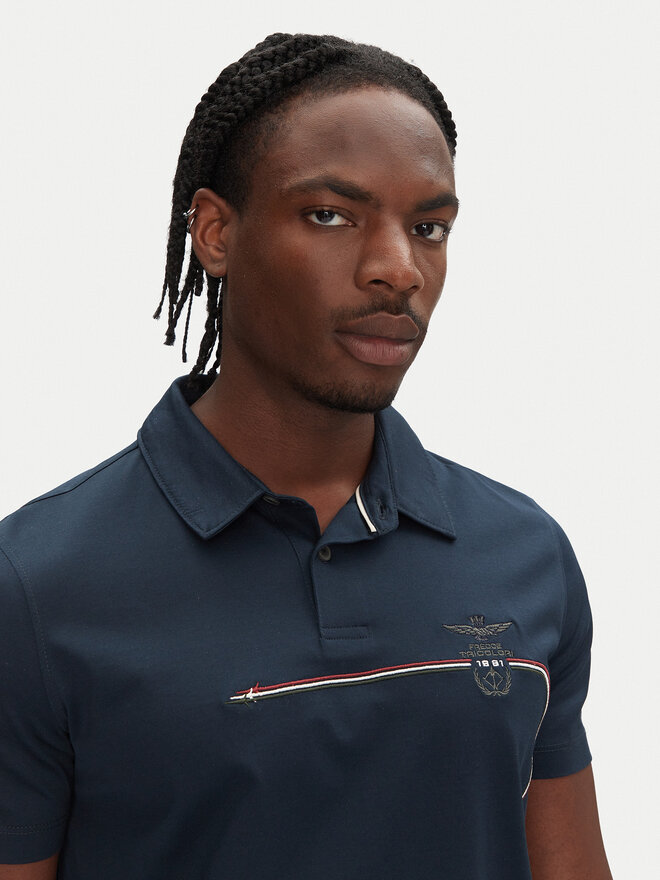 Aeronautica Militare Aeronautica Militare Polo 251PO1862J682 Azul marino Regular Fit