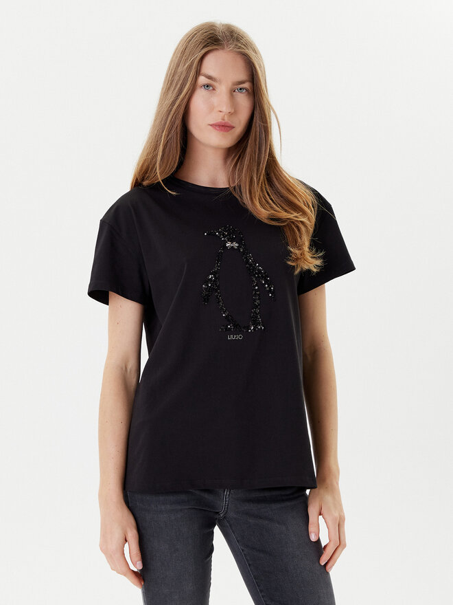 Liu Jo Liu Jo Camiseta MF5412 JS923 Negro Regular Fit