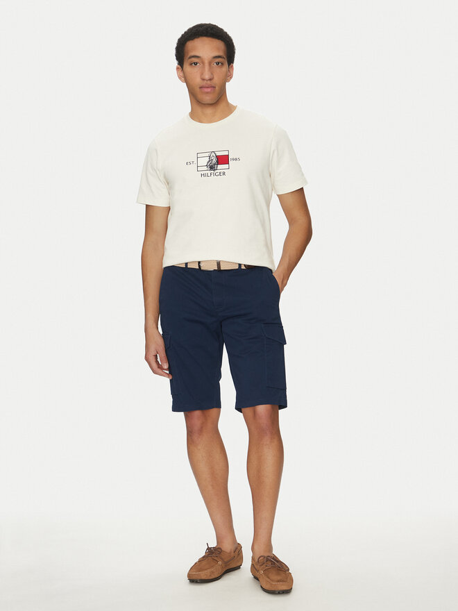 Tommy Hilfiger Tommy Hilfiger Camiseta Sailing MW0MW38628 Écru Regular Fit