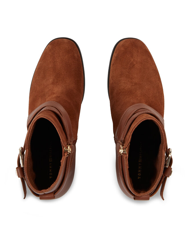 Tommy Hilfiger Μποτάκια Tommy Hilfiger Elevated Essential Midheel Boot FW0FW07515 Καφέ
