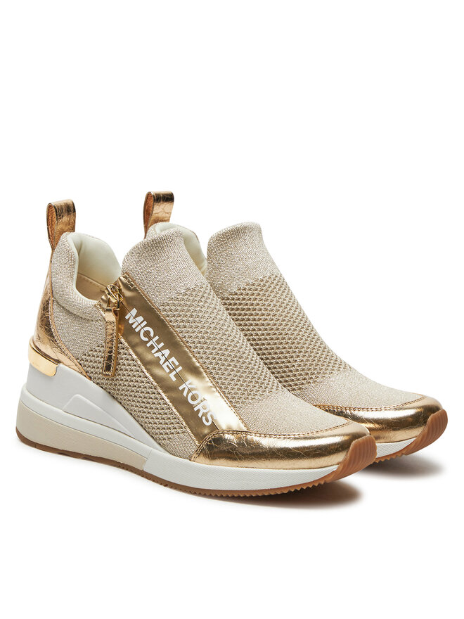 MICHAEL Michael Kors Sneakersy MICHAEL Michael Kors Willis Wedge Trainer 43R5WIFS3D Złoty