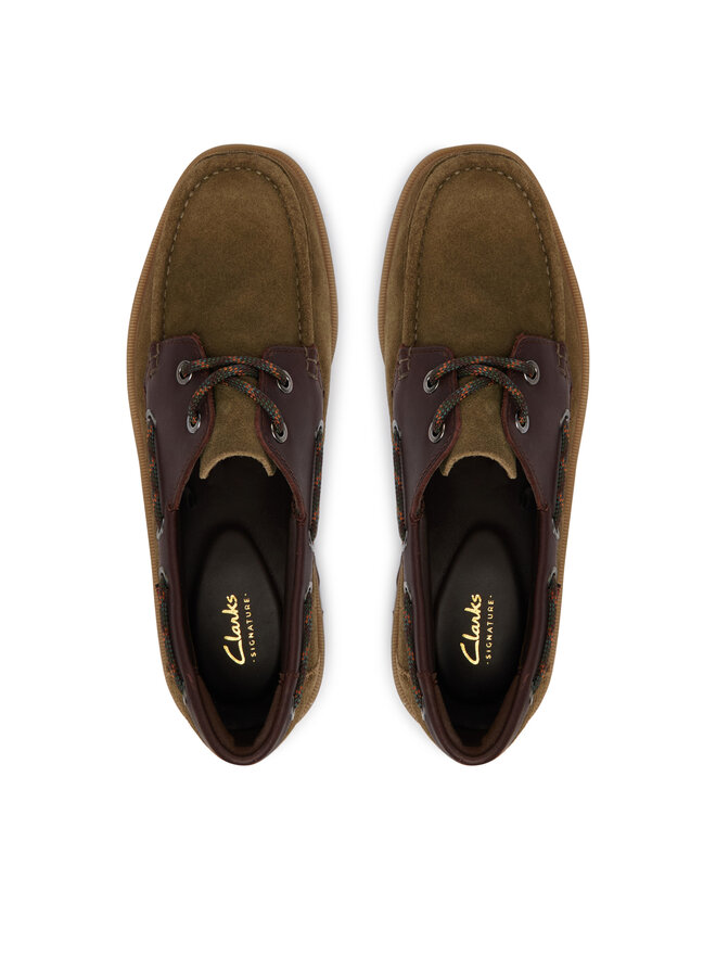 Clarks Slipper Clarks Cleyhill Boat 26186180 Grün