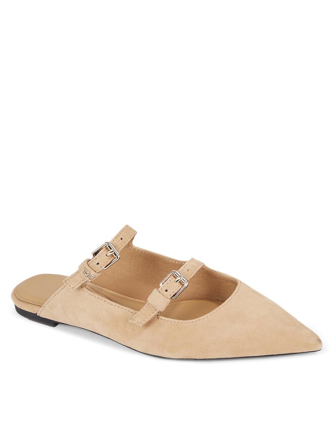 Tommy Hilfiger Παντόφλες Tommy Hilfiger Th Pointe Suede Mule FW0FW07697 Χακί