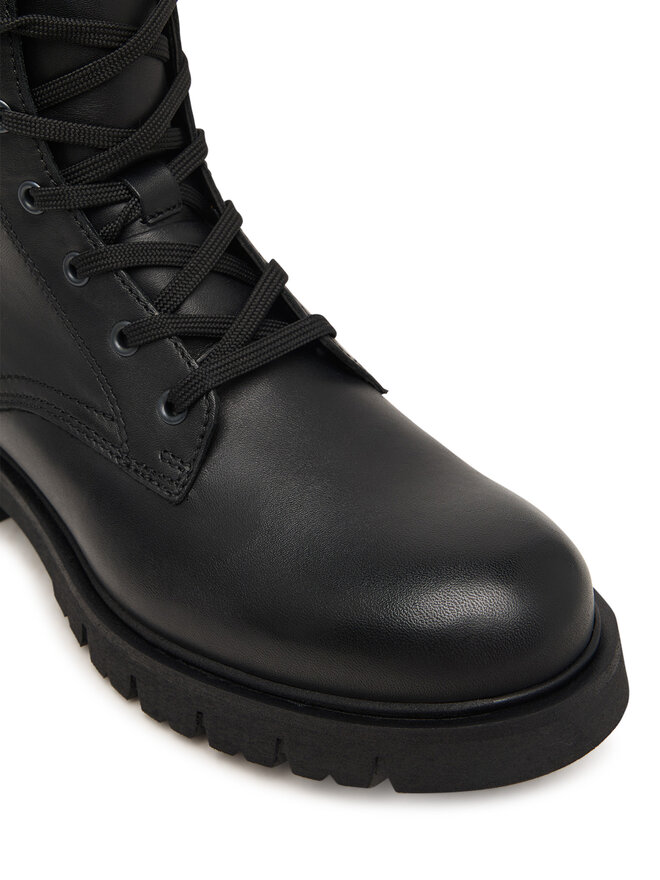 Tommy Jeans Schnürstiefeletten Tommy Jeans Tjw Cleated Lace Up Boots EN0EN03104 Schwarz