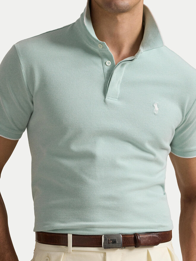 Polo Ralph Lauren Polo Ralph Lauren Pólóing 710963494005 Zöld Custom Slim Fit