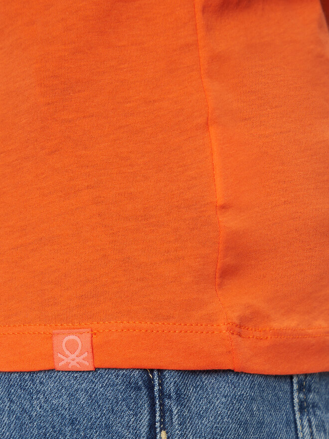 United Colors Of Benetton United Colors Of Benetton Póló 3P7XU108X Narancssárga Regular Fit