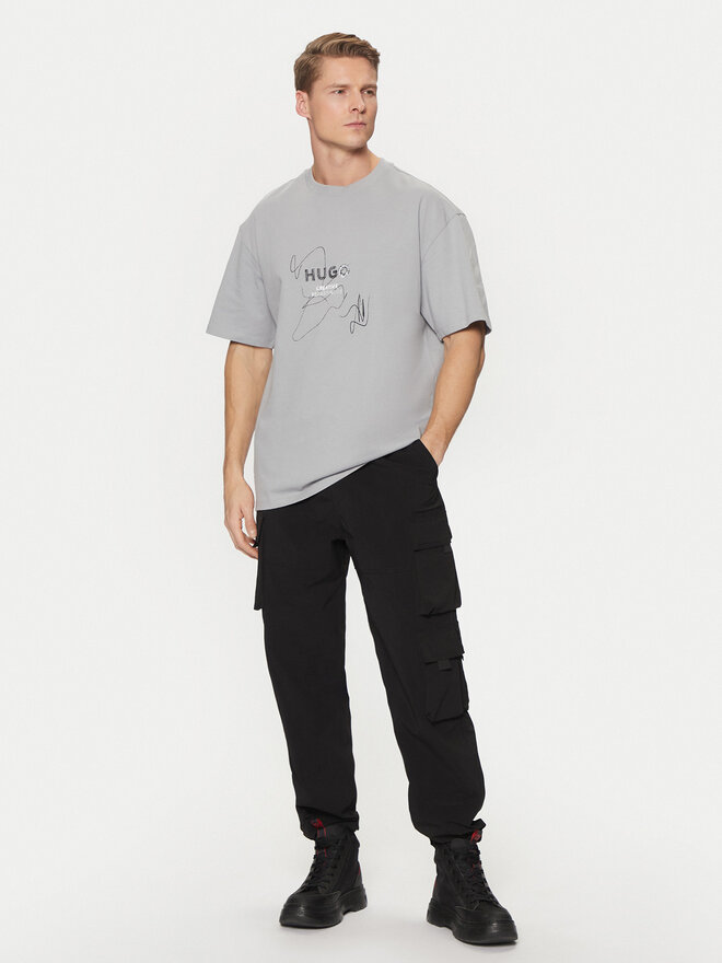 HUGO HUGO T-Shirt Nabion 50530441 Grau Loose Fit