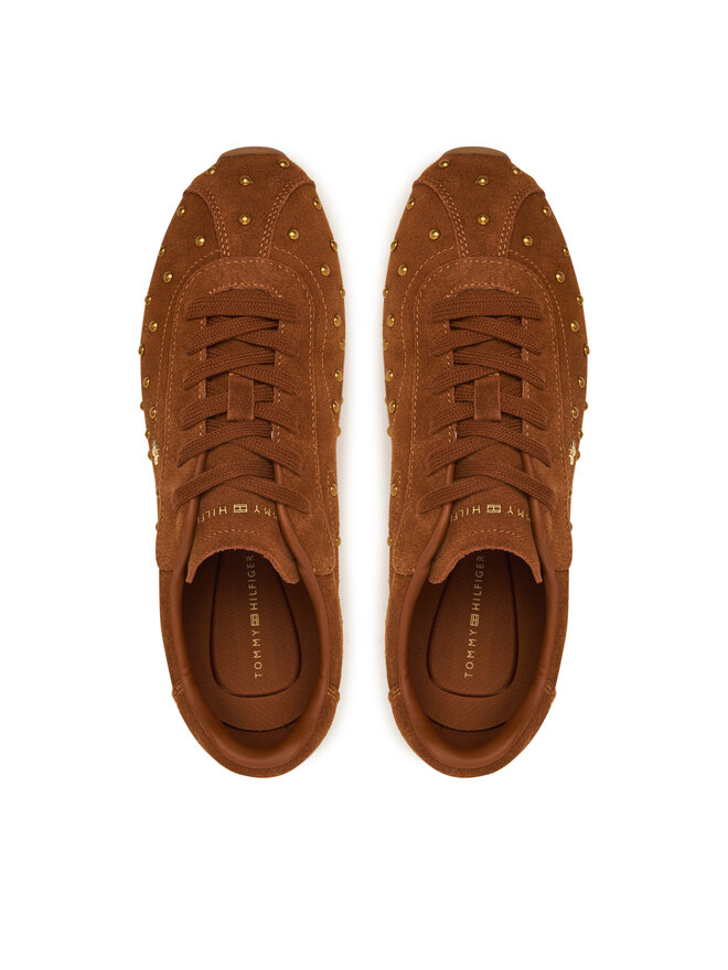 Tommy Hilfiger Sneakers Tommy Hilfiger Th Bella Low Profile Studs FW0FW09882 Braun