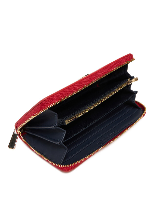 Tommy Hilfiger Nagy női pénztárca Tommy Hilfiger Th Icon Lrg Za AW0AW17744 Piros