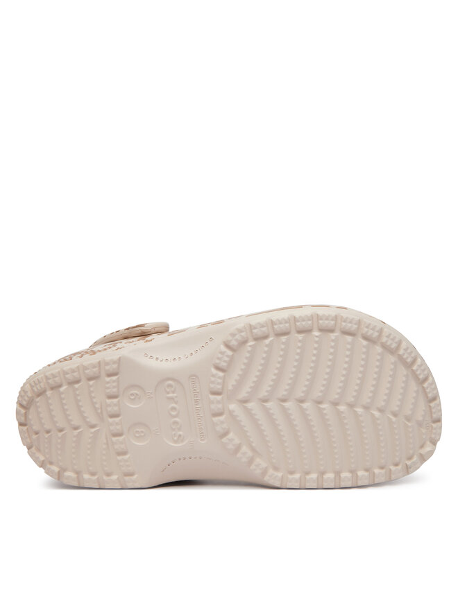 Crocs Pantoletten Crocs Classic Pop Animal Clogs 214153 Beige