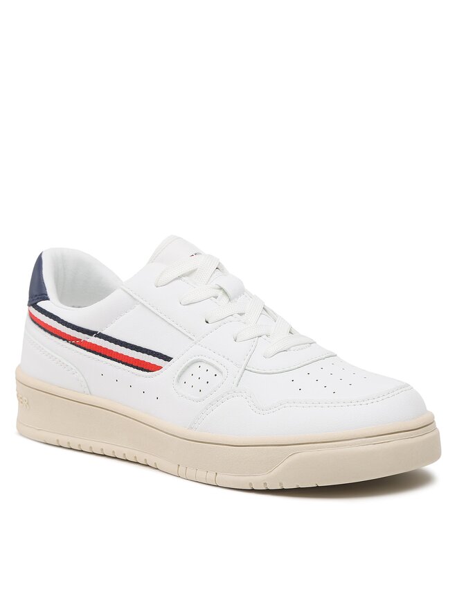 Tommy Hilfiger Tenisice Tommy Hilfiger Stripes Low Cut Lace-Up Sneaker T3X9-32848-1355 S Bijela