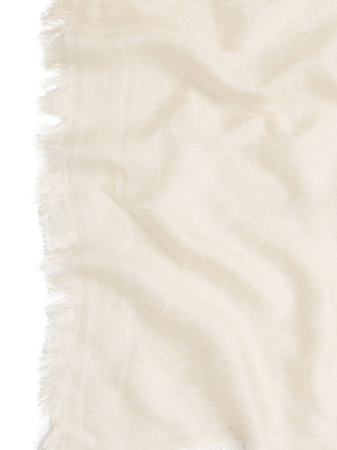 Calvin Klein Chusta Calvin Klein Monogram Jacquard Scarf K60K608779 Biały