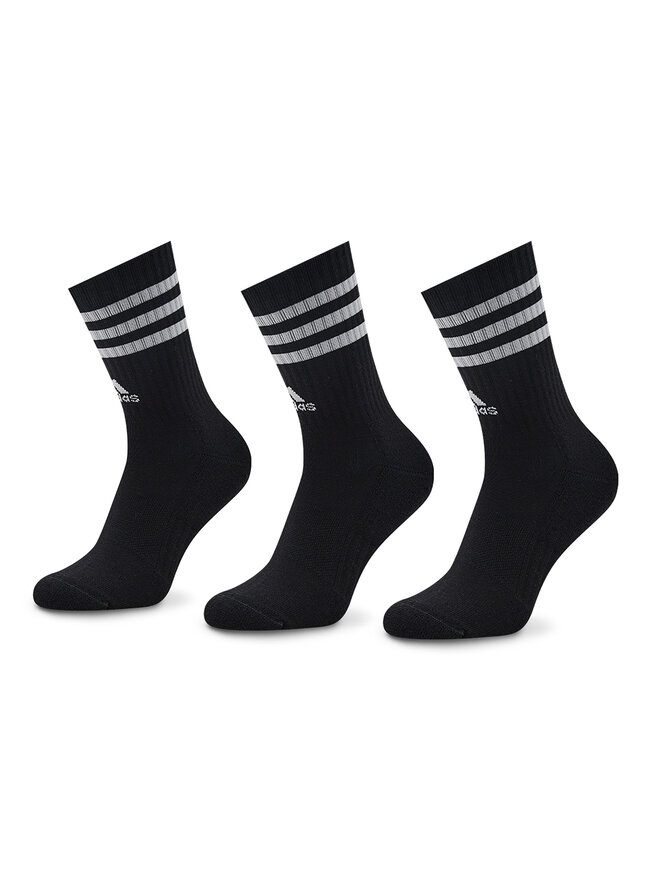 Calzini lunghi unisex adidas 3 Stripes Cushioned Crew Socks 3 Pairs IC1321 Nero