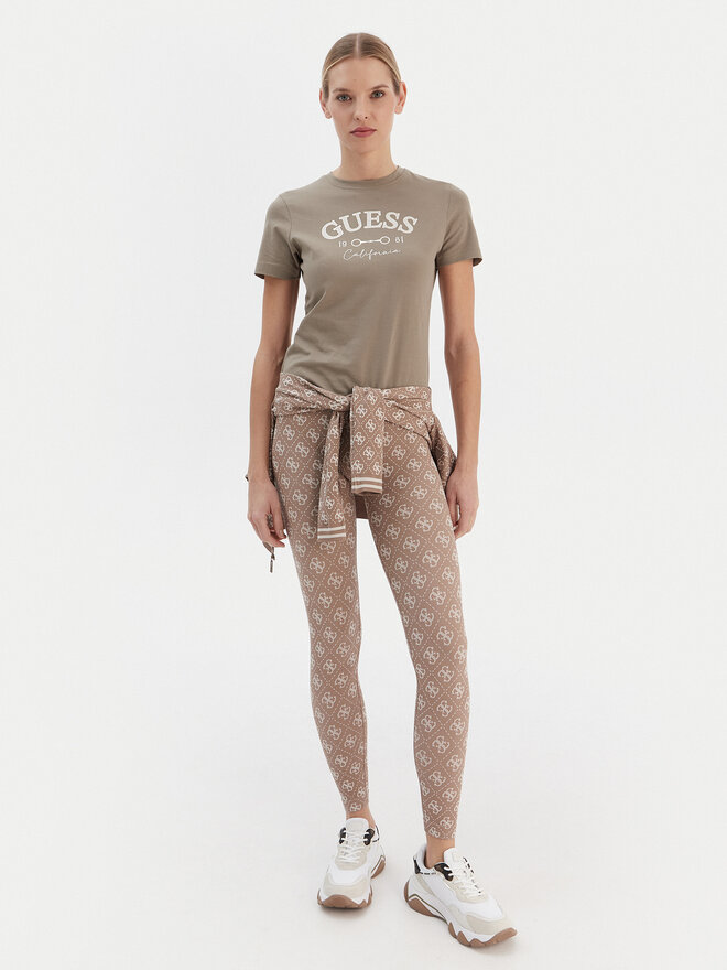Guess Guess T-Shirt V6RI02 J1314 Beige Regular Fit
